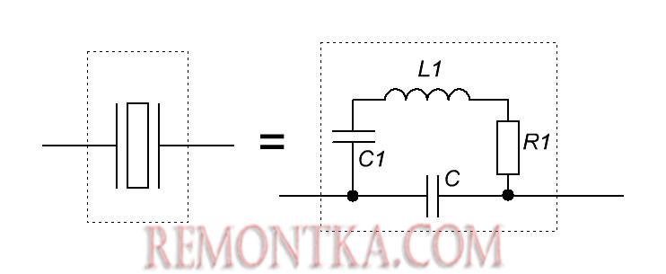 эквивалентная схема кварцевого резонатора