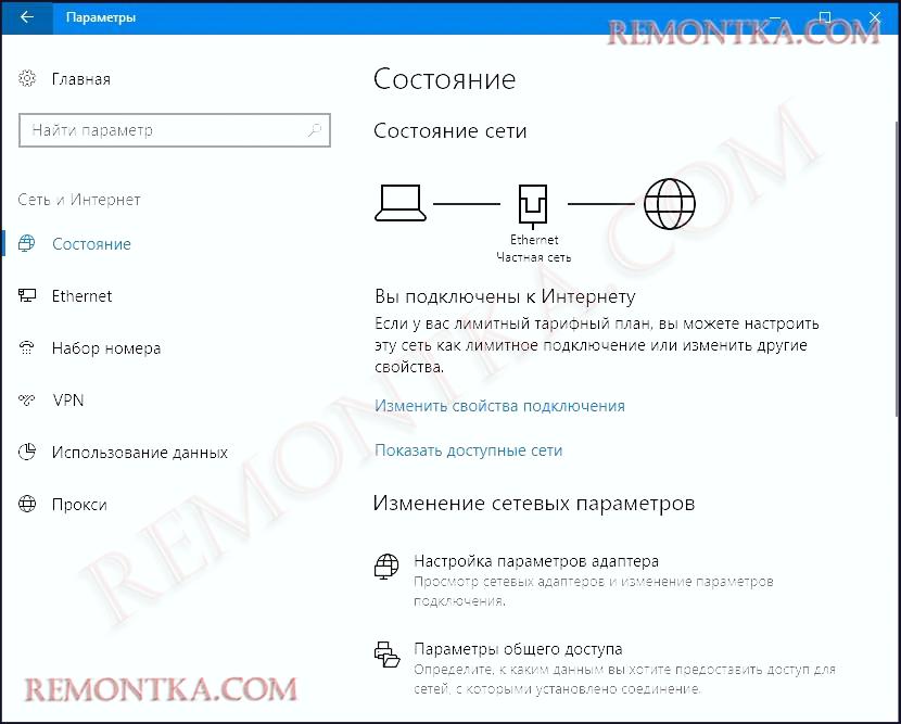 Параметры системы