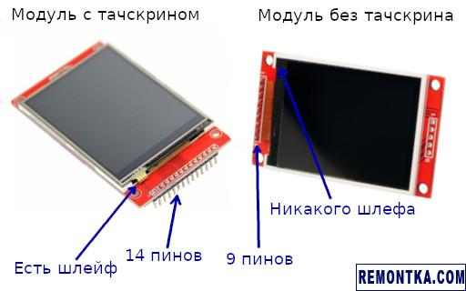 ILI9341: как отличить модуль с тачскрином от модуля без тачскрина