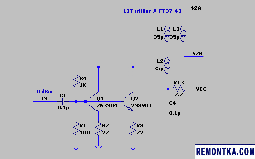 Первая ступень усилителя 10 Вт на IRF510