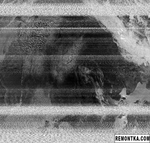 Изображение от спутника NOAA 19