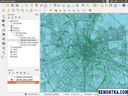 Просмотр геоданных в QGIS