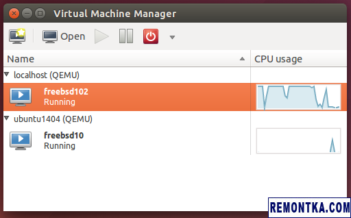 Работа с KVM при помощи virt-manager