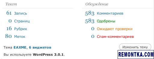 Количество постов и комментариев