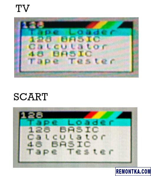 ZX Spectrum 128: вывод изображения при помощи антенного входа и SCART
