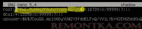 пароль root в файдле shadow esxi