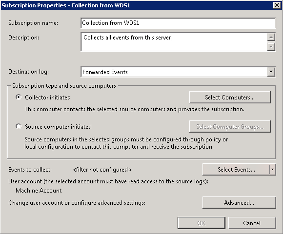 Централизованный Event Log в Windows 2008 Server