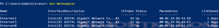Get-NetAdapter - вывести список сетевых адаптеров в Windows