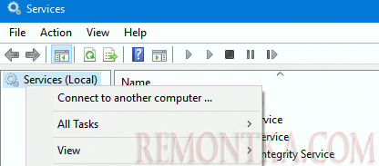 подключиться к службам на удаленом компьютере