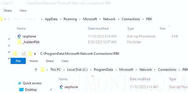 rasphone.pbk скопировать VPN подключение для всех пользователей
