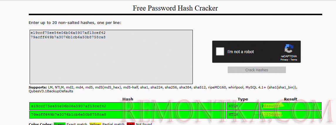 расшифровка ntlm хэшей