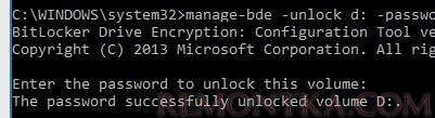 manage-bde разблокировать зашифрованный диск bitlocker