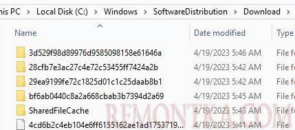 каталог softwaredistributuion содержит скачанные cab файлы с обновлениями