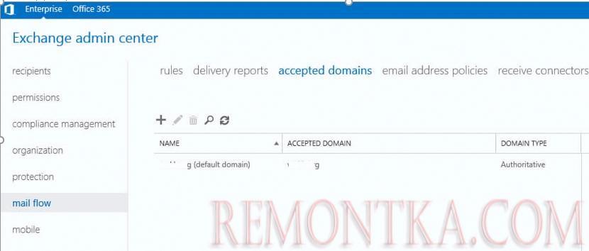 exchange как добавить accepted domains, не путать с разрешенными доменами