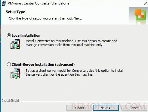 Установить vmware converter в Windows