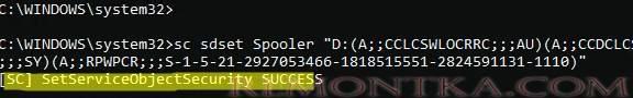 sc-sdset изменить права на службу в windows
