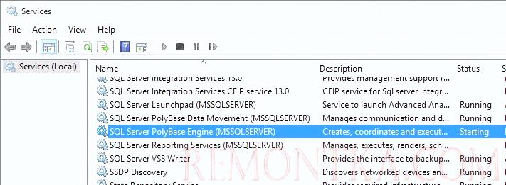 служба mssql зависает при запуске