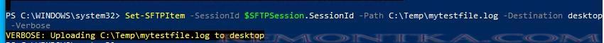 скачать файл с sftp с помощью powershell