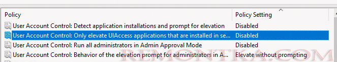 отключить UAC на компьютерах через групповые политики