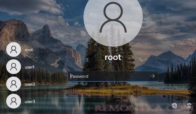 показать всех локальных пользователей на экране приветствия windows 11