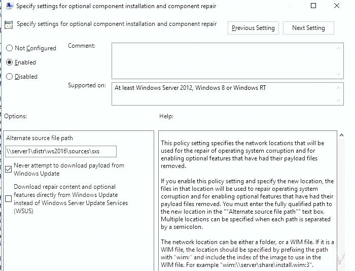 gpo: -Specify intranet Microsoft update service location 