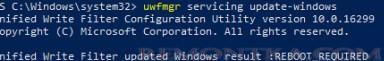 uwfmgr servicing update-windows установка обновлений windows в UWF