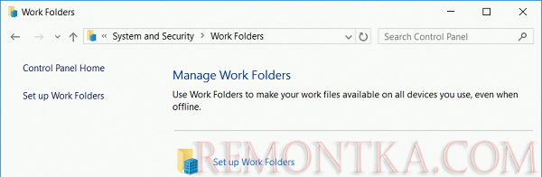 Set up Work Folders