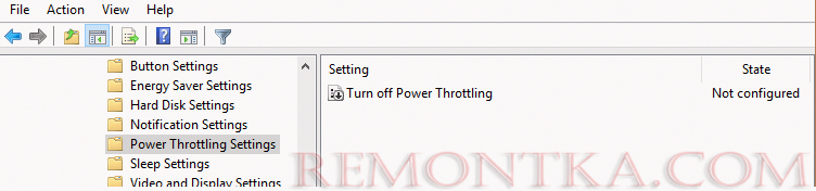 Turn off Power Throttling - групповая политика