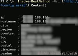 получить геолокацию информацию по IP адресу в PowerShell