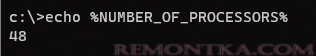 пеерменная окружения NUMBER_OF_PROCESSORS