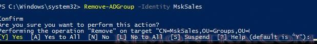 remove-adgroup удалить группу в AD