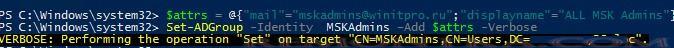 set-adgroup изменить атрибуты группы active directory с помощью powershell