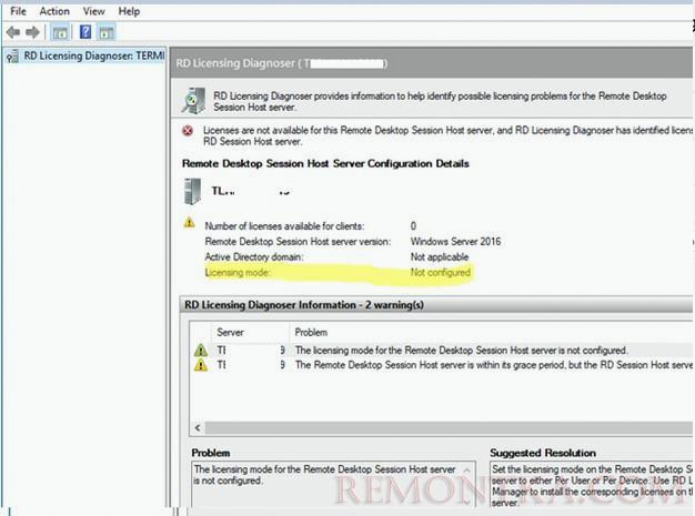 Windows Server RDS: режим лицензирования не задан