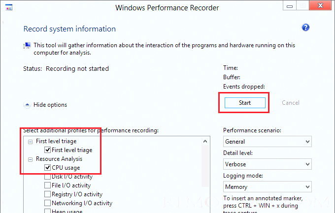 Windows Perfomance Recorder - анализ нагрузки на CPU