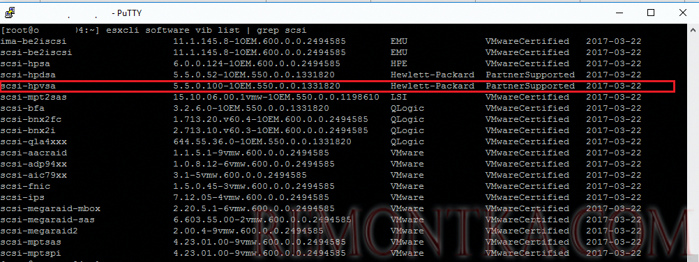 scsi-hpvsa 5.5.0.100-1OEM.550.0.0.1331820 Hewlett-Packard 