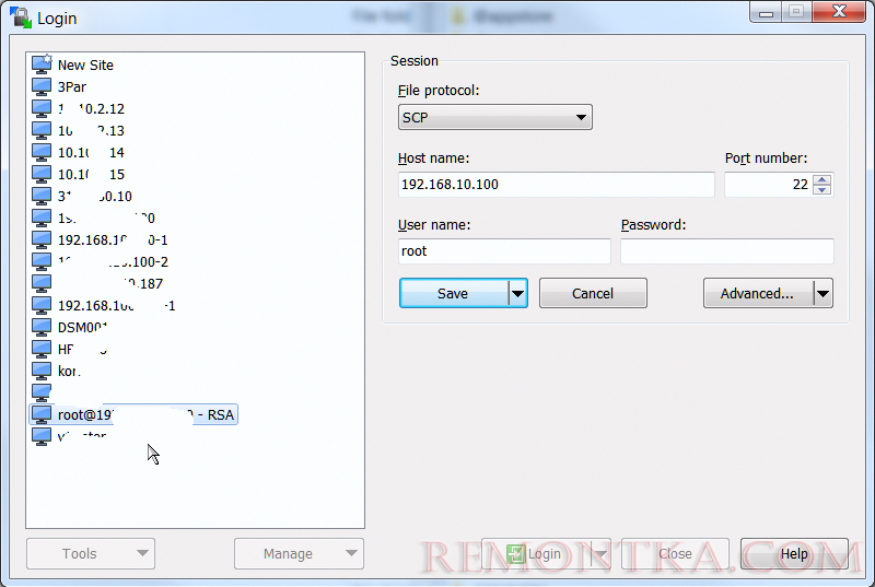 WinSCP настройка ключей