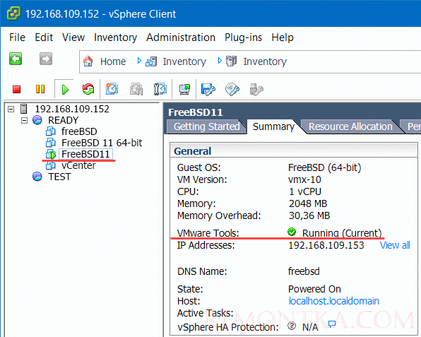 VMware Tools на freebsd 11