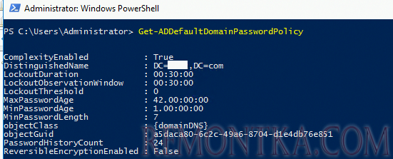 Get-ADDefaultDomainPasswordPolicy