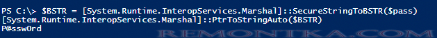 SecureStringToBSTR получение пароля в открытом виде