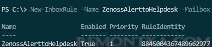 New-InboxRule создать правило в ящике outlook с помощью powershell