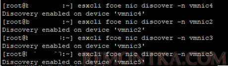 esxcli fcoe nic discover -n vmnic4 включить обнаружение