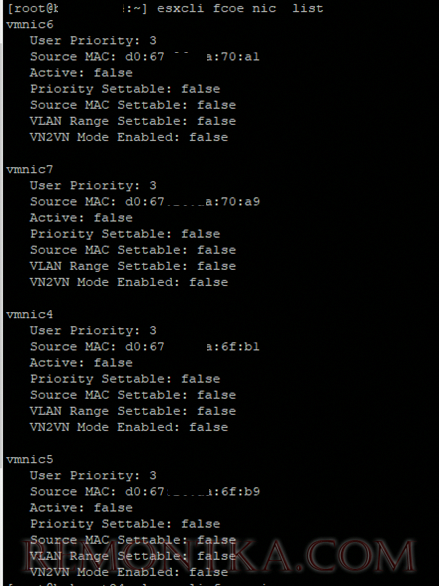 ESXi - FCoE адаптеры отключены Active: false