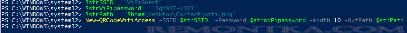 New-QRCodeWifiAccess SSID 