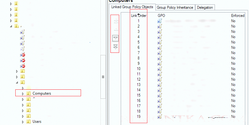 порядок применения групповых политик Link Order 
