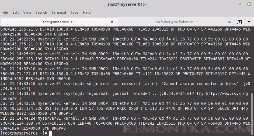 логи iptables 