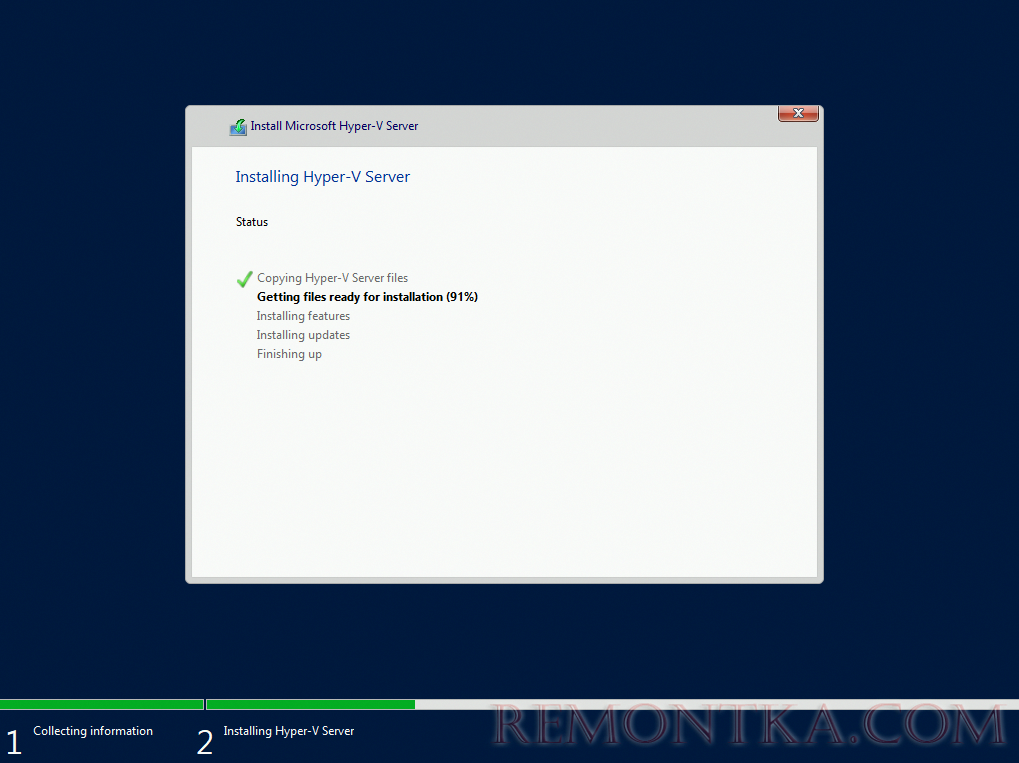 установка hyper-v server