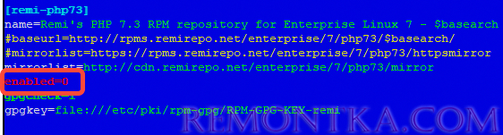 remi repository enabled=0