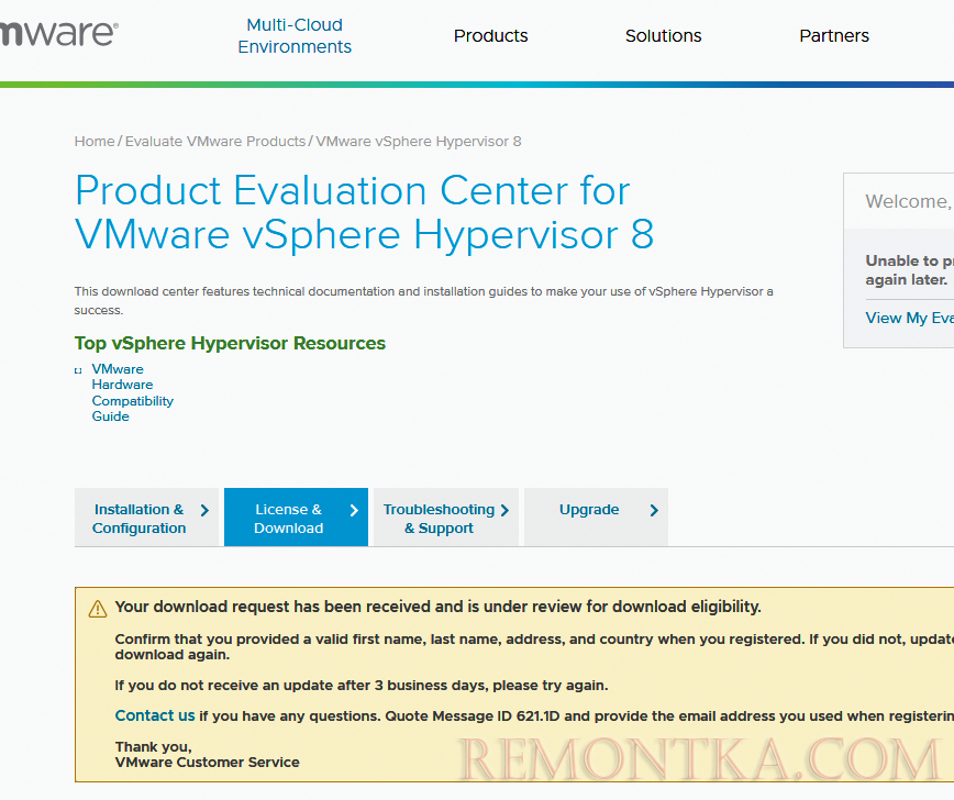 скачать vmware vsphere hypervisor 8