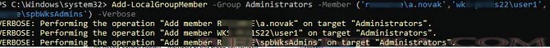 Add-LocalGroupMember команда добавления пользователей и групп в локальные администраторы