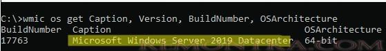 cmd узнать редакцию windows server